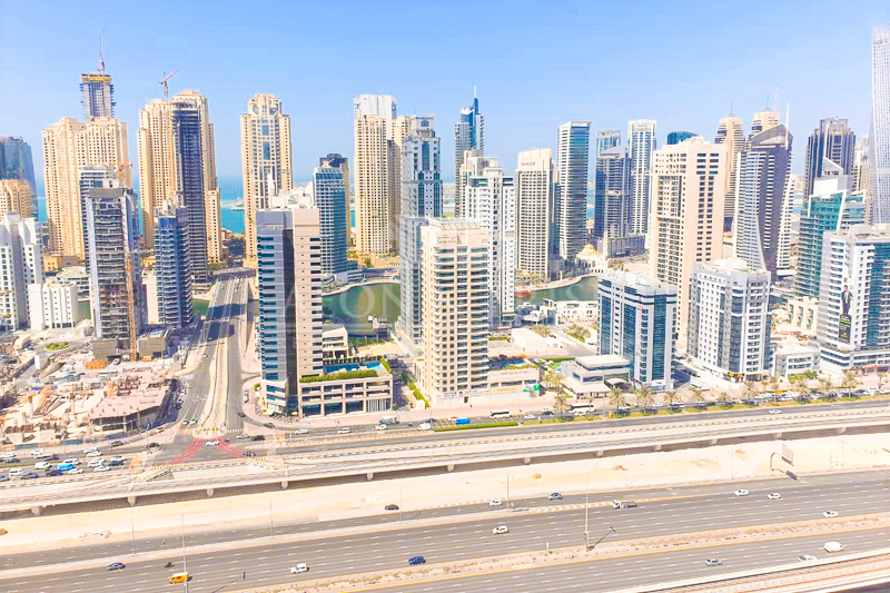 Vacant 1 Bed | Marina and SZR View | Furnished-image